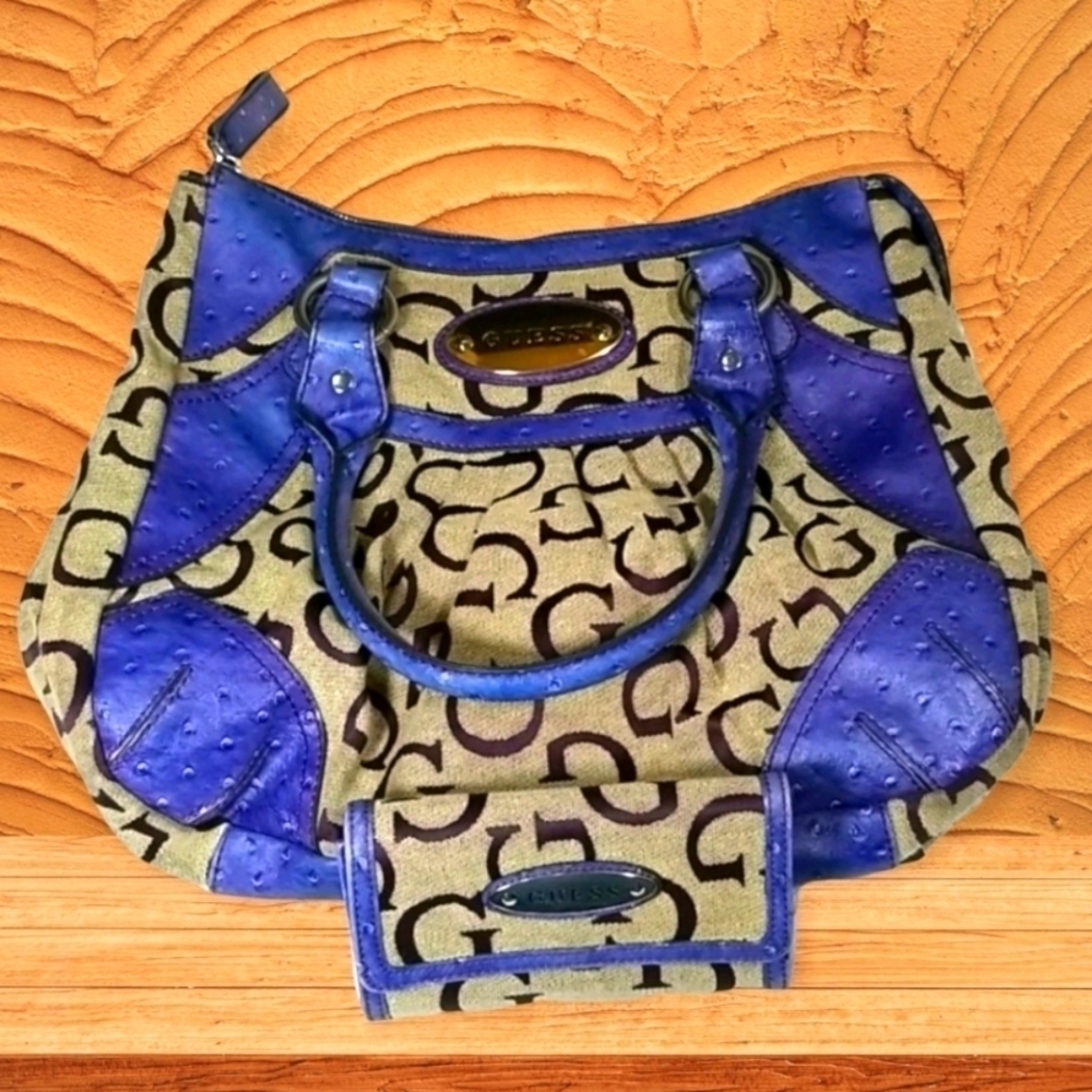Guess Women's Handbag Satchel Tote With Matching Wallet